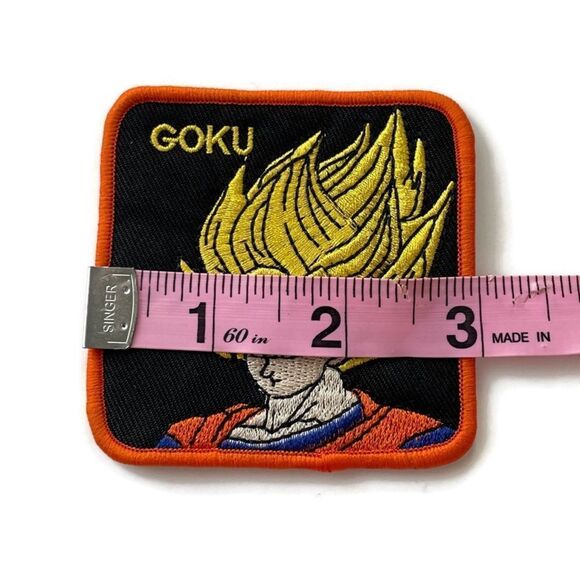 Goku Square Trucker Embroidered Sew On Patch - Picture 3 of 4
